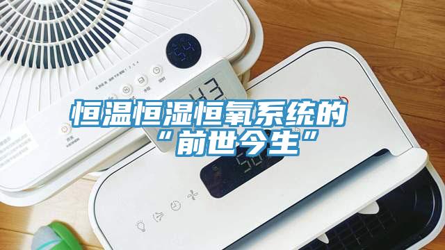 恒温恒湿恒氧系统的“前世今生”