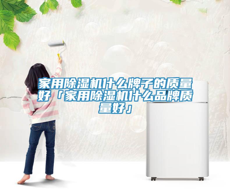 家用除湿机什么牌子的质量好「家用除湿机什么品牌质量好」