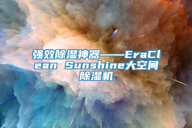 强效除湿神器――EraClean Sunshine大空间除湿机