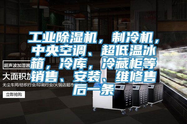 工业除湿机，制冷机，中央空调、超低温冰箱，冷库，冷藏柜等销售、安装、维修售后一条