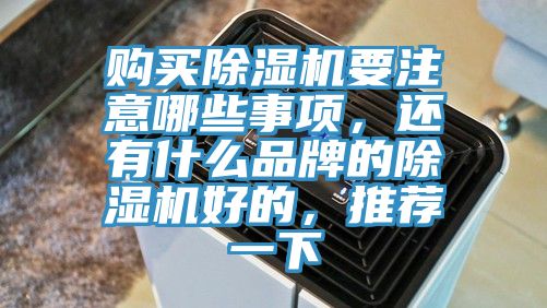 购买除湿机要注意哪些事项，还有什么品牌的除湿机好的，推荐一下